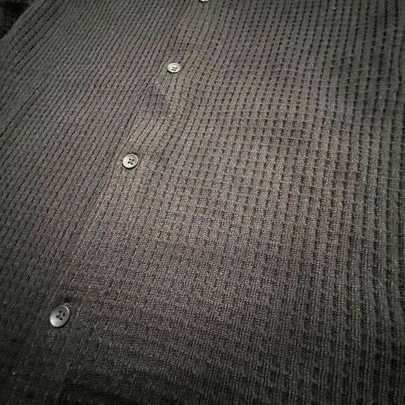 Mens Pull & Bear Black textured button down shirt size Large - Picture 4 of 4